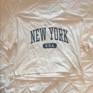 Girls New York USA Graphic Cropped Tee